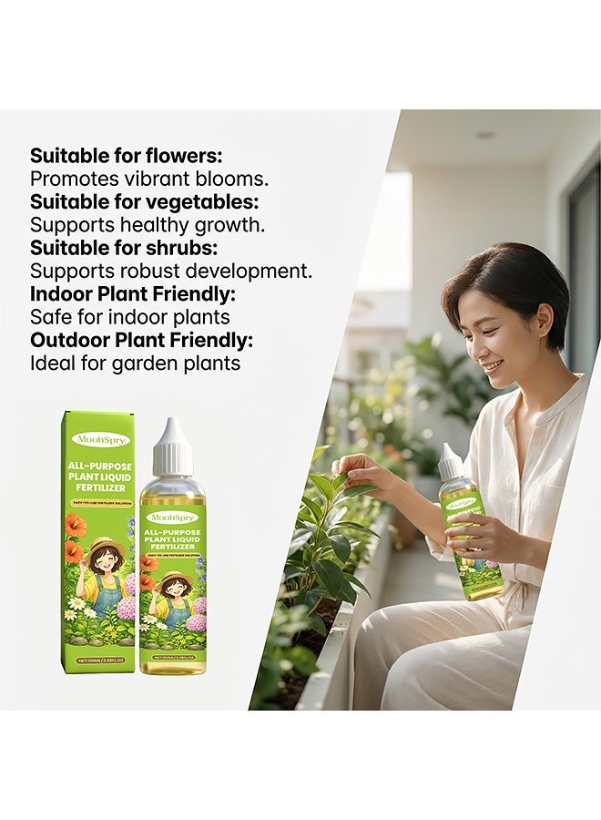 MOONSPRY Plant liquid fertilizer - Daily gardening pot plant maintenance plant nutrient supplement portable care agent 100ml - Image 5
